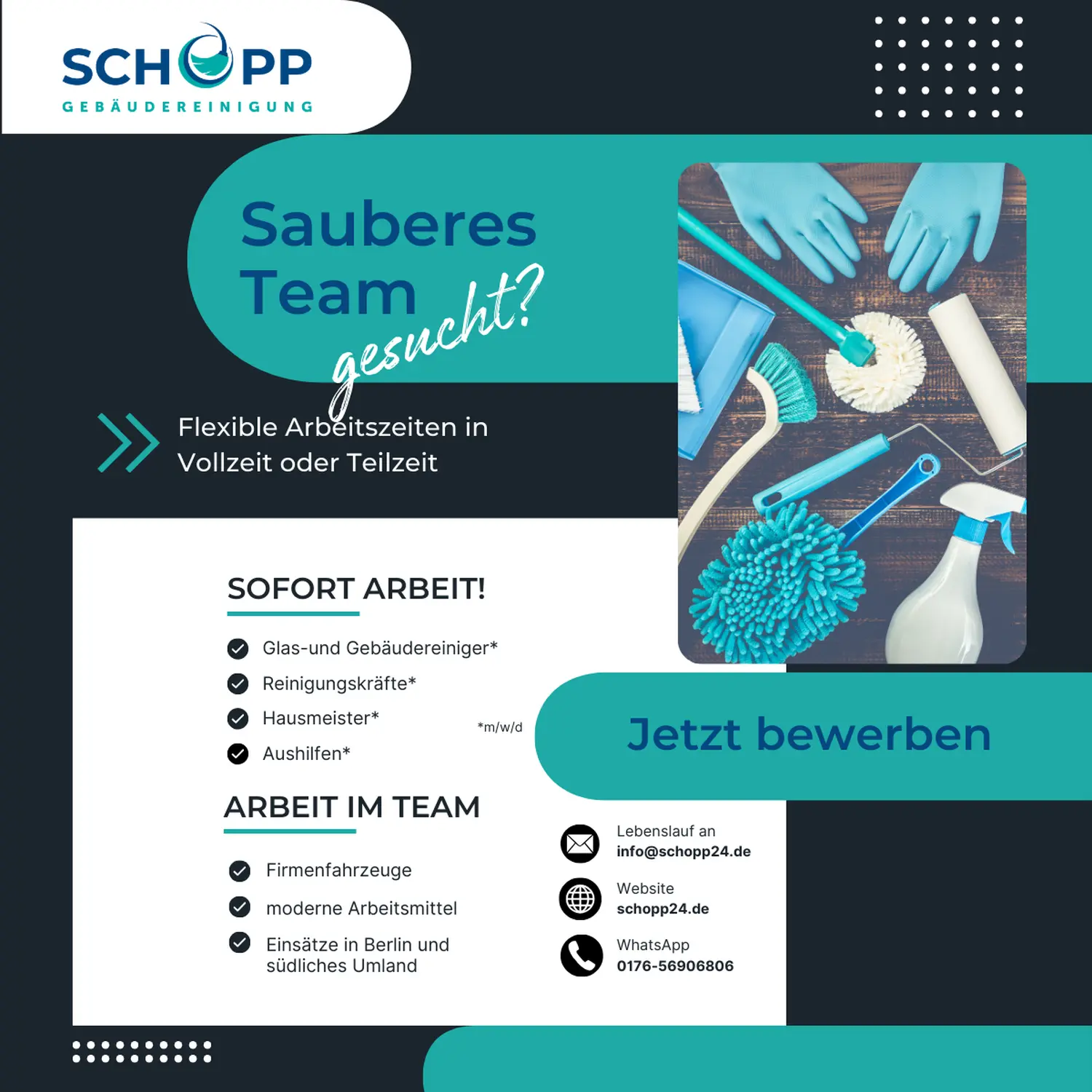 Flyer der Schopp Gebäudereinigungs GmbH