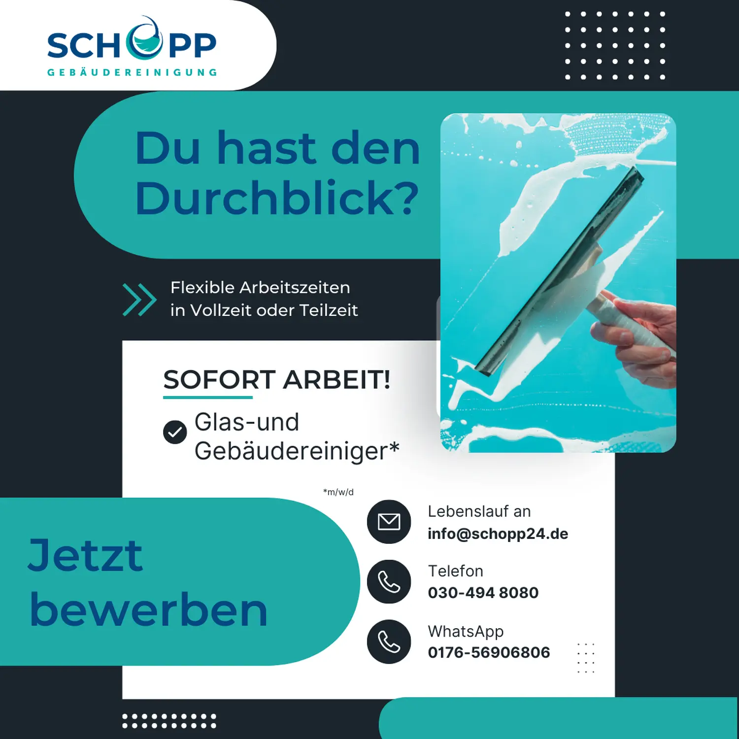 Flyer der Schopp Gebäudereinigungs GmbH